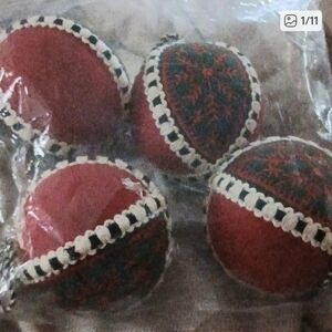 SOLD NWT Mackenzie-Childs Cozy Christmas Snowflake Ornament Set  ■ Set of Four